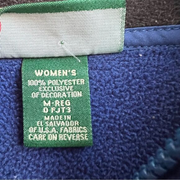 L.L. Bean blue fleece jacket Size Medium - Picture 4 of 4